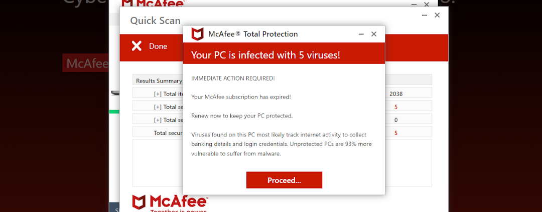 Rise in Tech-Support Scams Abusing Windows Action Center Notifications A fake alert notifying the user about a non-existent virus