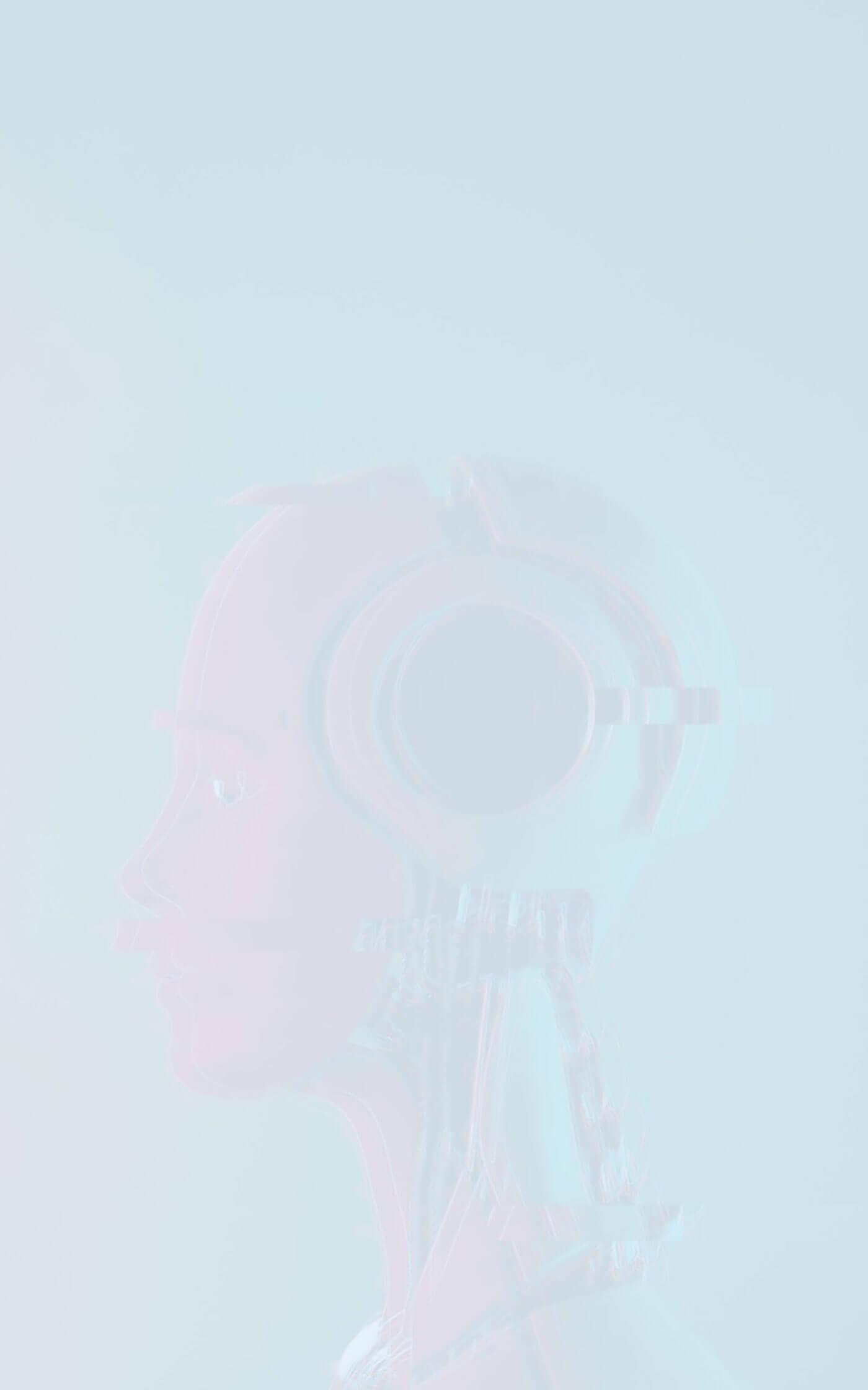 woman face-to-face with AI humanoid