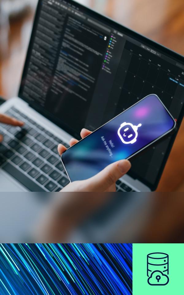 Un uomo che lavora alla scrivania con un computer, a sottolineare l'importanza della sicurezza dei dati e di prevenire la condivisione eccessiva in Microsoft Copilot.
