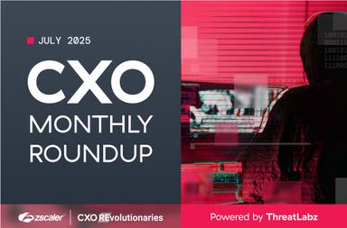 CXO Monthly Roundup, July 2025: Ransomware Report, China-Nexus APT Analysis, SharePoint Security with Zero Trust, and More A hacker sitting at a computer in the background, dimly lit red background.